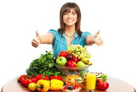 frutas y verduras para una nutrición adecuada y pérdida de peso